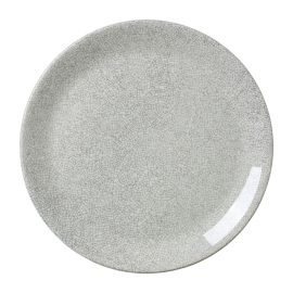 Coupe Plates | Crackle Grey Ceramic Tableware | 300mm | Steelite Ink VV1048
