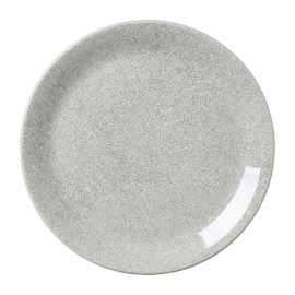 Coupe Plates | Crackle Grey Ceramic Plate | 253mm Restaurant Tableware | Steelite Ink VV1049