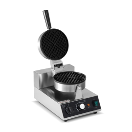 Commercial Round Waffle Maker | Single Waffle Machine | Teflon Coated Plates | Modena WF1