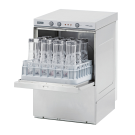 Amika Undercounter Glasswasher AMH35D with Drain Pump. 350m Basket.