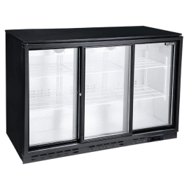 Commercial Triple Sliding Door Bar Bottle Cooler | Bar Fridge | 338 Bottle Capacity | Blizzard BAR3SL