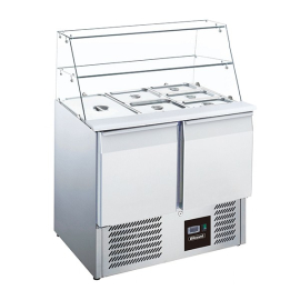 Commercial Gastronorm Prep Station | Refrigerated Counter | 2 Door Compact with 240L Capacity | Blizzard BPD2