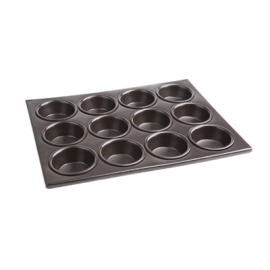Aluminium Muffin Tray | Non-Stick 12 Cup Baking Tray | Commercial Bakeware | Vogue C562