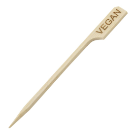 Vegan Bamboo Paddle Marker | Food Label Picks | 3.5 Inch | 100 Pack | Tablecraft CH560