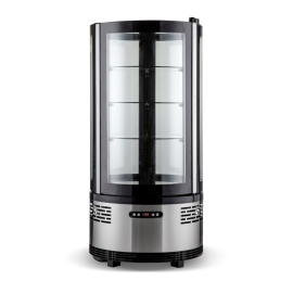 Commercial Display Fridge | Countertop Refrigerated Showcase | 100L Capacity | Round Design | Easy CL-100