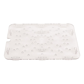 Polycarbonate Gastronorm Drain Shelf | 1/2 GN Pan Shelf | Food Container Accessory | Cambro DM731