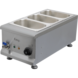 Easy EBM3W Wet Heat Bain Marie - with 3 x 1/4 GN pans and lids