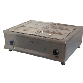 Easy EBM5 Wet Heat Bain Marie - with 3 x GN1/3 and 2 x GN1/2 pans and lids