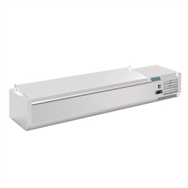 Commercial Countertop Prep Fridge | Refrigerated Topping Unit | 7x 1/4GN Capacity | Polar G-Series FA855
