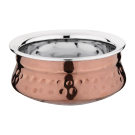 Copper Handi Serving Dish | Small Presentation Bowl | 110mm Diameter | Olympia FE297