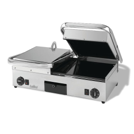Hallco MEMT17062 Ribbed top and Flat Bottom Panini Grill  580 mm x 280 mm.
