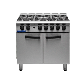 Commercial 6 Burner Oven Range | Medium Duty Gas Cooker | Natural Gas | Blue Seal G750-6