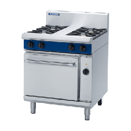 Commercial Electric Convection Oven | 4 Burner Oven | LPG Gas | 750mm | Blue Seal Evolution GE54D/L