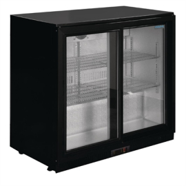 Commercial Back Bar Cooler | Sliding Door Fridge | 208 Litre | Polar GL003