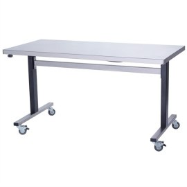 Commercial Adjustable Height Table | Stainless Steel Mobile Work Table | 1000mm Width | Parry