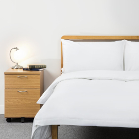 White Duvet Cover | King Size Bedding | Cotton Hotel Linen | Mitre Essentials GT872