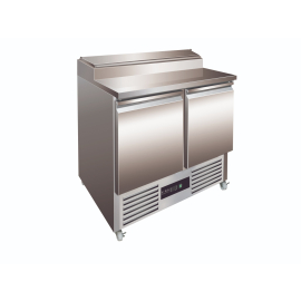 King KSC200.HD 2 Door Stainless Steel Refrigerated Prep Counter