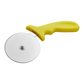 Pizza cutter - 5 yellow plastic handle PC.05.Y