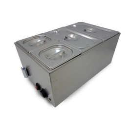 Modena TBM236 Bain Marie 2 X GN1/3 + 2 X GN1/6 150 mm Pans & Lids Included