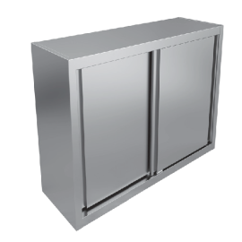 Stainless Steel Wall Cupboard | Commercial Kitchen Storage | 1200mm with Sliding Doors