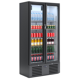 Commercial Double Door Bottle Cooler | Upright Beer Fridge | 492 Bottle Capacity | Infrico ZX20