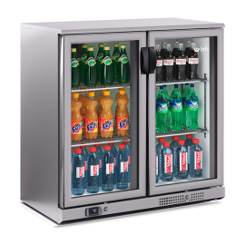 Commercial Double Door Bottle Cooler | Drinks Fridge | 218 Bottle Capacity | Infrico ZXS2