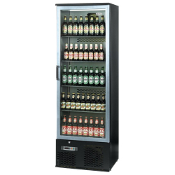 Infrico Upright Back Bar Cooler with Hinged Door in Black and Steel ZXS10 CC608