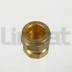 15Mm Compression Stop End - Brass 