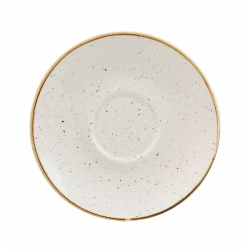 Churchill Stonecast Round Cappuccino Saucers Barley White 185mm DK533
