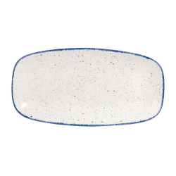 Churchill Stonecast Hints Rectangular Plates Indigo Blue 298mm DS587
