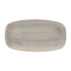 Churchill Stonecast Rectangular Plates Peppercorn Grey 153 x 298mm DW333