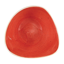 Churchill Stonecast Triangular Bowls Berry Red 185mm DW365