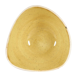 Churchill Stonecast Triangular Bowls Mustard Seed Yellow 153mm DW375