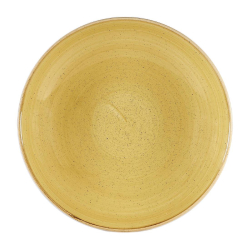 Churchill Stonecast Coupe Bowls Mustard Seed Yellow 310mm DW377