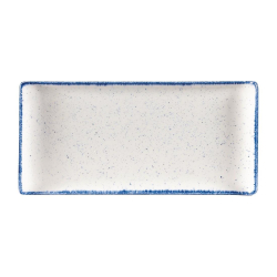 Churchill Stonecast Hints Rectangular Plates Indigo Blue 145 x 300mm DW381
