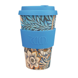 Ecoffee Cup Bamboo Reusable Coffee Cup Lily William Morris 14oz DY490