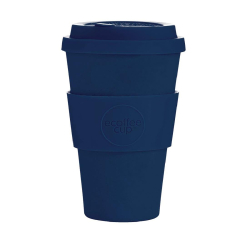 Ecoffee Cup Bamboo Reusable Coffee Cup Dark Energy Navy 14oz DY492