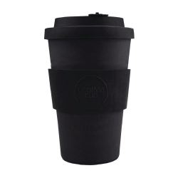 Ecoffee Cup Bamboo Reusable Coffee Cup Kerr & Napier Black 14oz DY493