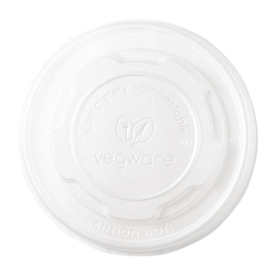 Vegware Compostable Hot Food Pot Flat Lids 230ml / 8oz GH166