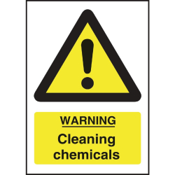 Warning Cleaning Chemicals Sign L851