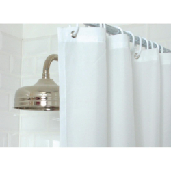 Mitre Essentials Plain Shower Curtain White GT798