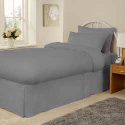 Mitre Essentials Spectrum Fitted Sheet Grey Metric Single HB644