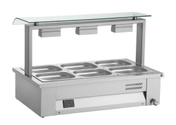 Inomak Counter Top Bain Marie 3x Gastronorm1/1 MEV610