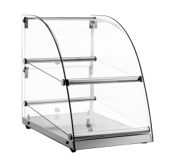 King ZW70 Counter top 2 Tier Ambient Food Display Case with Curved Front