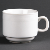 Stacking Tea Cups | Porcelain Tea Cups | 200ml 7oz Capacity | Olympia U084