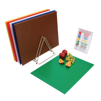 High Density Chopping Board Set | Large Kitchen Cutting Boards | Color-Coded Food Safety System | Hygiplas S240
