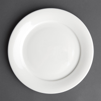 Mid Rimmed Plates | Restaurant Porcelain Plates | 202mm White Plates | Churchill Art de Cuisine CE755