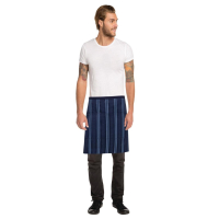 Half Bistro Apron | Navy Satin Stripe Apron | Presidio Collection | Chef Works B452