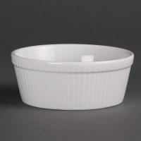 Round Pie Dish | Whiteware Baking Dish | 134mm Porcelain | Olympia C042