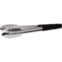 Serving Tongs | Colour Coded Black Tongs | 11-inch Kitchen Utensil | Vogue CB153